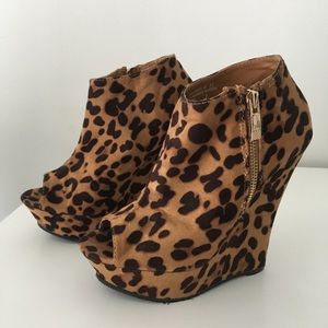Leopard Print Wedges